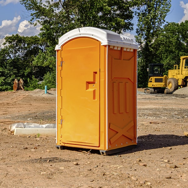 how often are the porta potties cleaned and serviced during a rental period in Oskaloosa IA